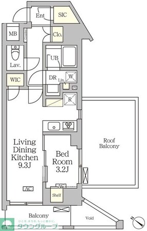 アジールコート松濤の物件間取画像